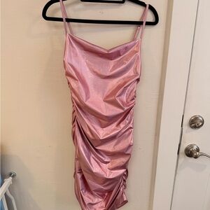Pink Ruched Dress